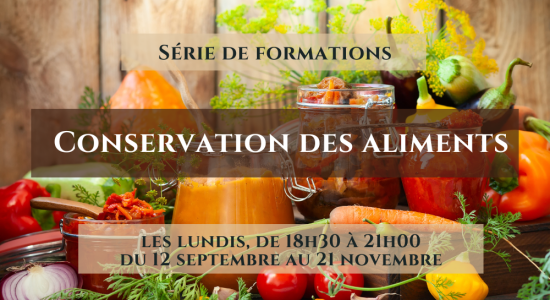 Conservation des aliments - Série de formations