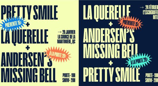 Les Productions de la Martinière présentent Pretty Smile • La Querelle • Andersen’s Missing Bell