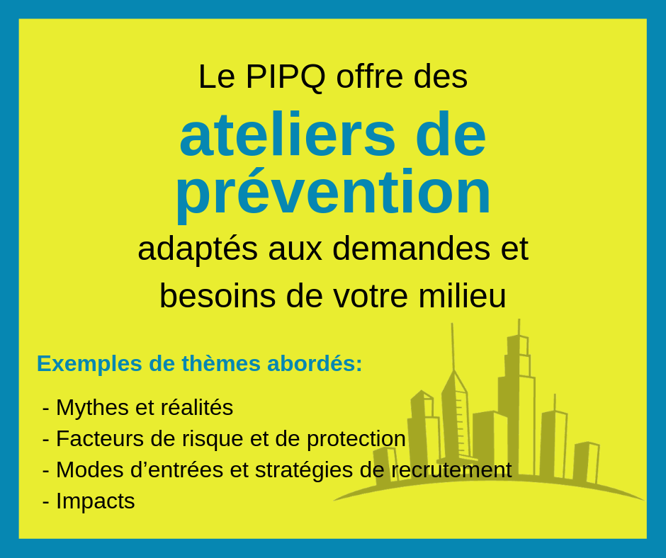 Les ateliers du PIPQ | Projet Intervention Prostitution Québec (PIPQ)