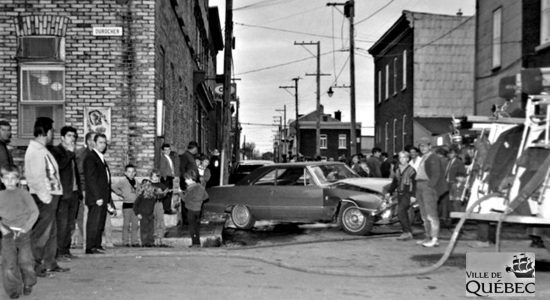 Collision en 1969 à l'intersection des rues Dollard et Durocher