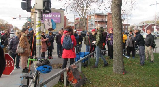 Le CCCQSS a mené une action pour la sécurité routière le 2 novembre à l'angle du boulevard Charest Ouest et de la rue Marie-de-l'Incarnation.