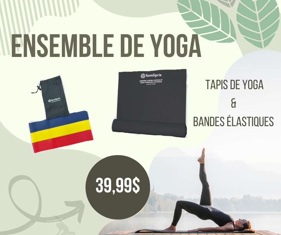 Ensemble bandes élastiques + tapis de yoga à 39,99$ | Familiprix